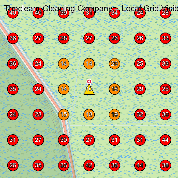 Thecleanr Cleaning Company GeoGrid visibility map for House Cleaning Service in None